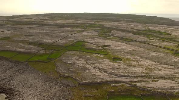 Inish Mor Aerial Side View Rugged Landscape