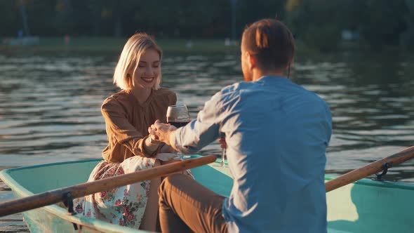 Attractive couple on a date