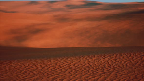 Aerial of Red Sand Dunes in the Namib Desert