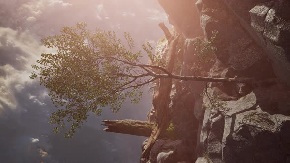 Mountain Landscape at Sunset. Amazing View From the Mountain Peak alt