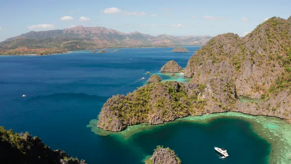 Seascape with Lagoons and Turquoise Water