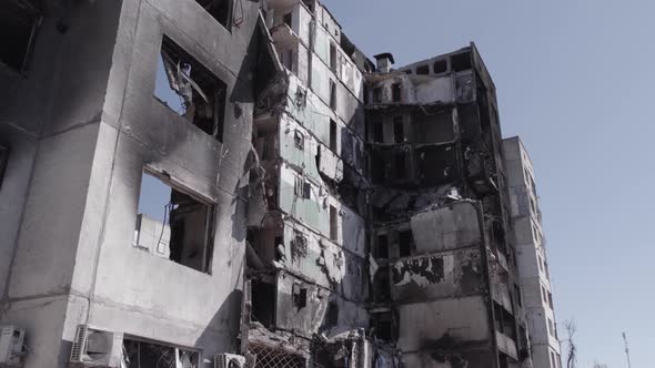 War in Ukraine  Destroyed Building in Borodyanka Bucha District