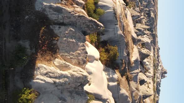 Vertical Video Cappadocia Landscape Aerial View