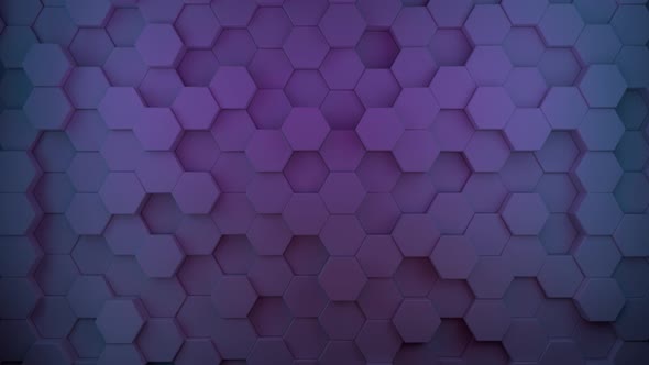 Looping Background Purple and Blue Colorful Shader Effect Moving Objects