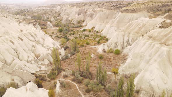 Cappadocia Landscape Aerial View. Turkey. Goreme National Park