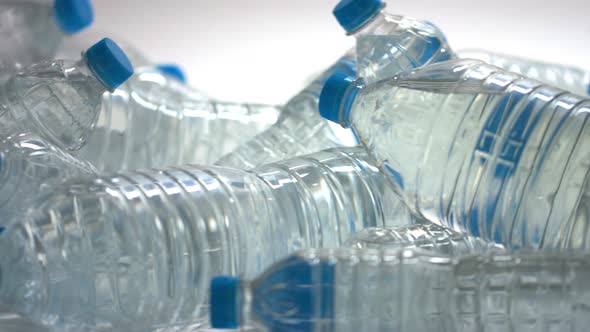 Pile of Plastic Bottles with Water