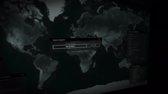 Accessing data from around the globe and finding an object in New York, USA. UI alt