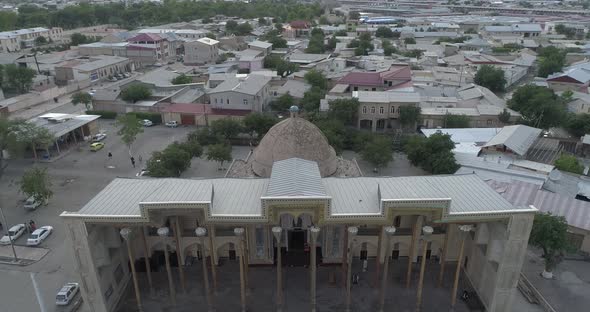 Bolo Hauz Mosque. Historic Bukhara City of Uzbekistan.