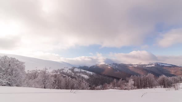 Moving White Clouds Blue Sky Scenic Aerial View