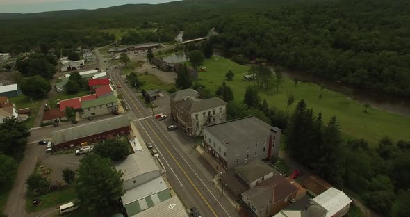 Aerial views of Davis, WV revealing the intimacy and grandness of the countryside that surrounds thi