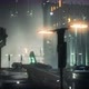 Skyscrapers of Futuristic City at Night - VideoHive Item for Sale