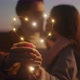 Couple hugs each other at night for valentine's day - VideoHive Item for Sale