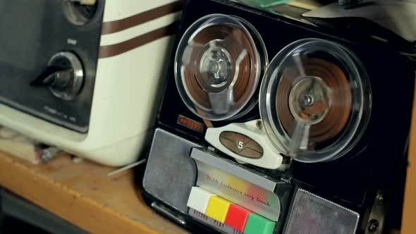 Ancient Reel to Reel Tape Recorder.