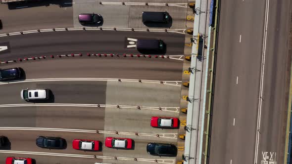 Top view of Hong Kong traffic