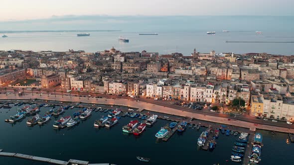 An aerial view of Taranto