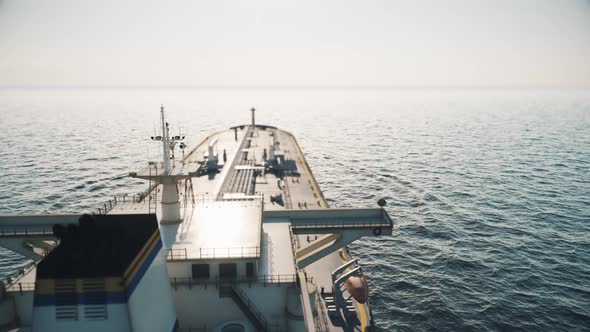 Tanker Ship In the Open Ocean