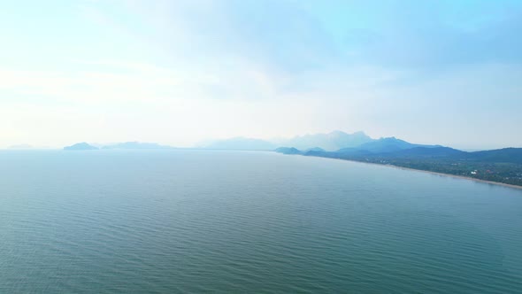 4K aerial view from a drone. Tropical seas and coasts