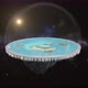 Animated flat Earth in cosmos. Overview of flat planet slowly rotating in space. Light grading - VideoHive Item for Sale