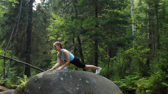 Yoga in Nature in the Forest