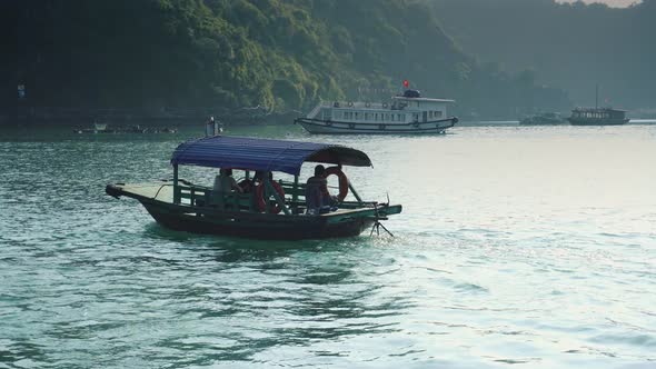 Small Boat In Halong Bay
