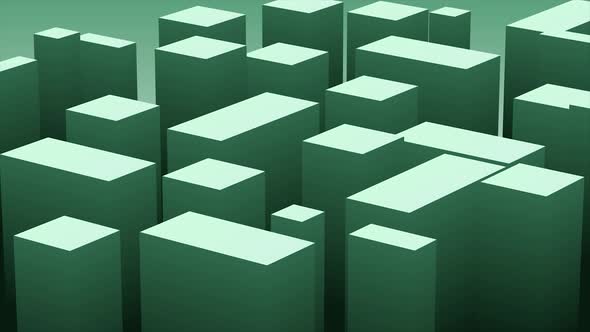 Cubic Shape Abstract Background Green V1