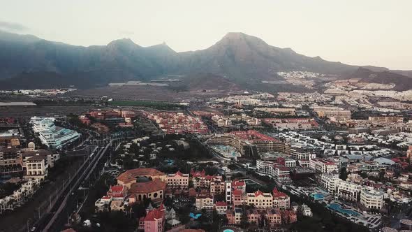 View From the Height of the City of Santa Cruz De Tenerife on the Atlantic Coast