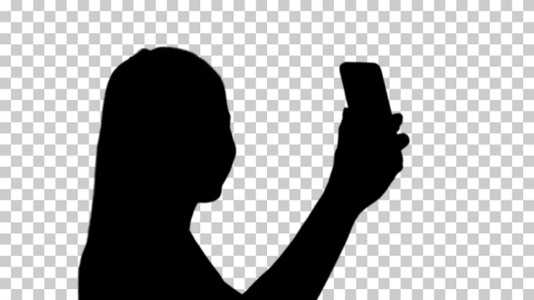 Silhouette lady, Alpha Channel alt