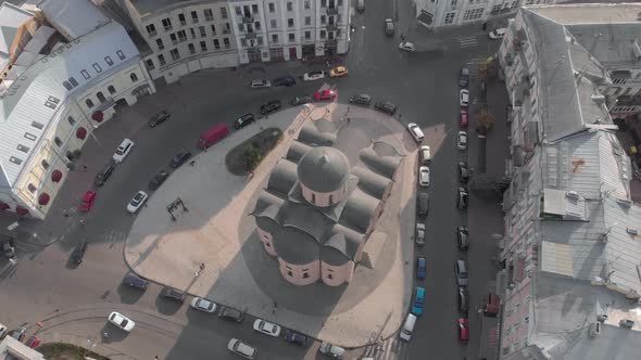 Church of the Tithes. Aerial. Kyiv.Ukraine