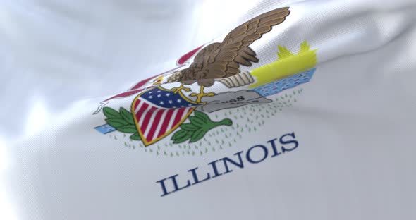 Flag of American Illinois State