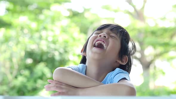 Close Up Of Asian Child Smiling