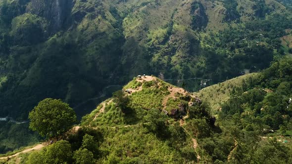 aerial over little adam's peak, Ella, Sri lanka