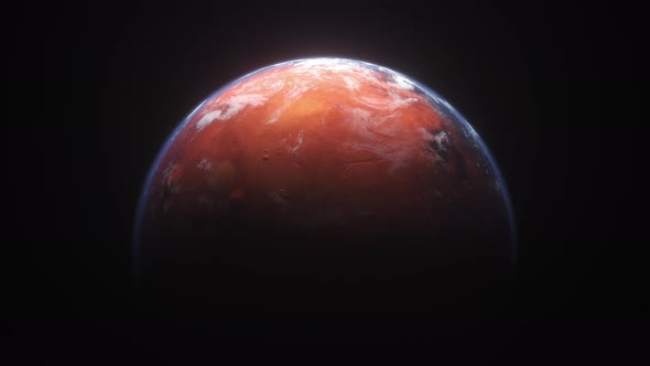 Rotation Mars Planet 4K