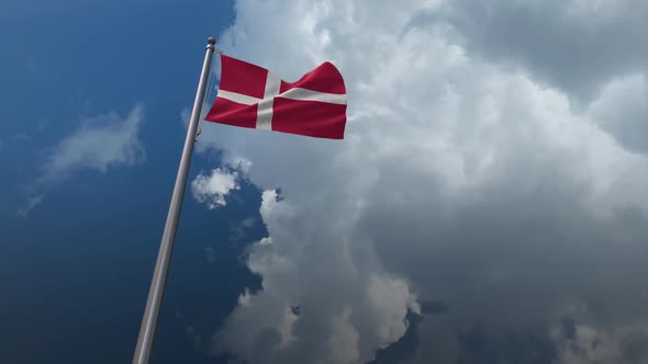 Denmark Flag Waving 2K