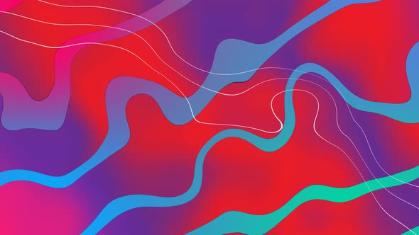 Abstract colorful trendy wavy background