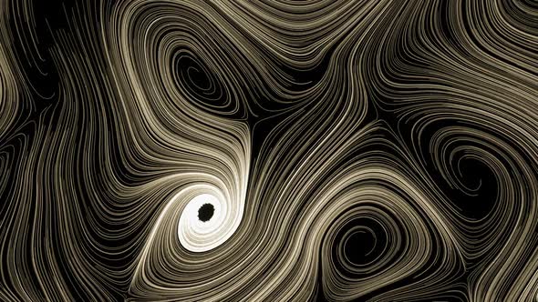 Animation of white and sepia brown abstract curved lines