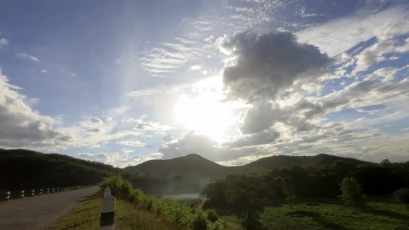 4K Dramatic Sky With Clouds And Sun Rays, Time-Lapse