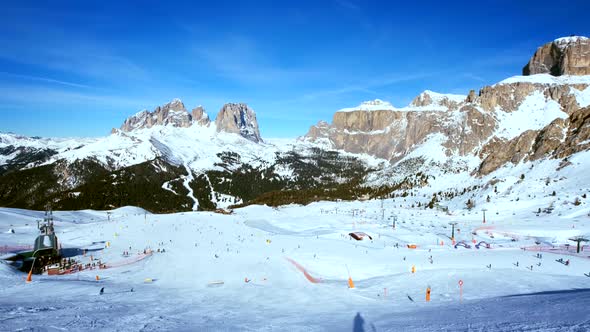 Ski Resort in Dolomites, Italy