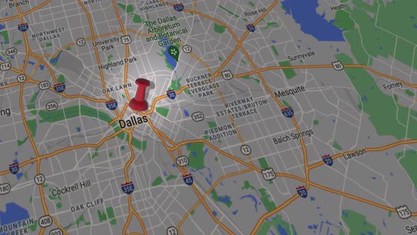 Dallas On Map 4K