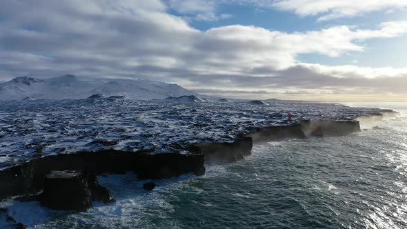 Snæfellsjökull National Park, Expansive Aerial Views of Iceland Coastline