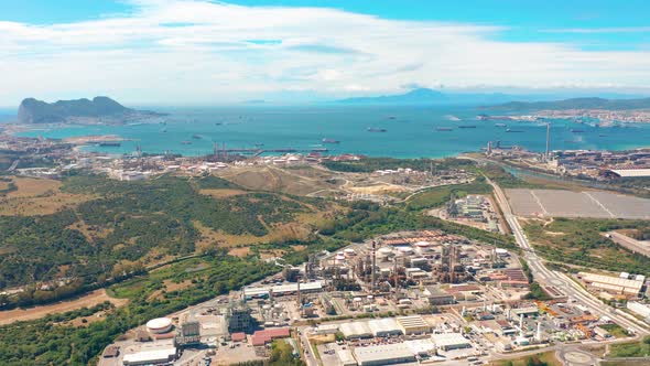 Aerial View. Gibraltar-San Roque Refinery, Southern Spain