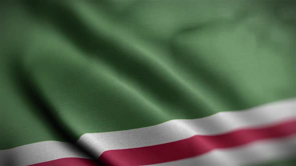 Chechen Republic Of Ichkeria Flag Textured Waving Close Up Background HD