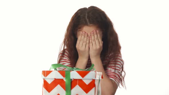 A Sweet Girl Opens Her Eyes and Receives Her New Year Gift