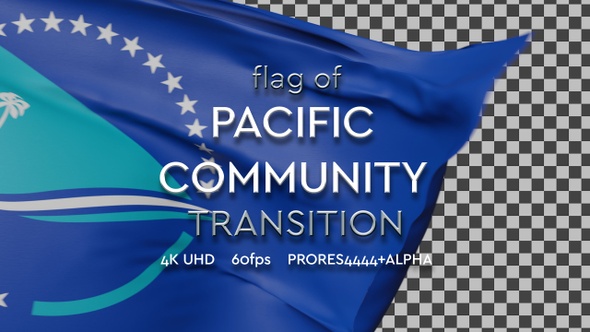 Flag of Pacific Community transition | UHD | 60fps alt