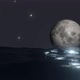 Rotating moon reflected on sea surface - VideoHive Item for Sale