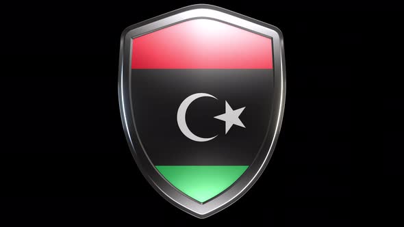 Libya Emblem Transition with Alpha Channel - 4K Resolution