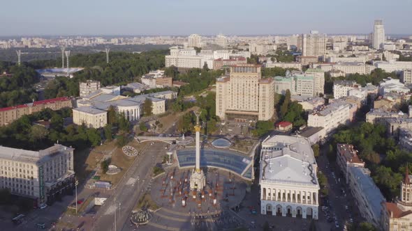 Independence Square in the Kiev City Center