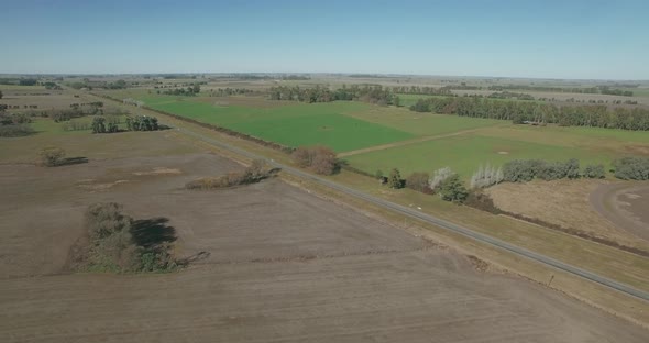 Aerial Drone Scene of Countryside