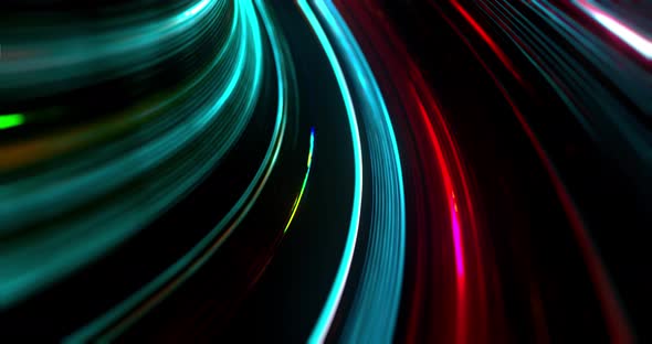 4K seamless loop flying into abstract tunnel, sci-fi space time warp.  alt