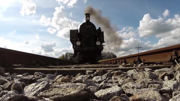 Old Nostalgic Steam Engine Train Industrial Technology
