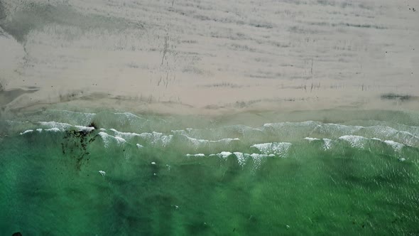 Abstract Wave Sea Beach on Top View